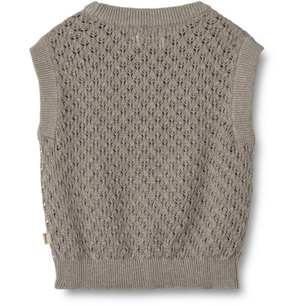 Wheat - Knit Vest Saga - Gebreide spencer - 100% biologisch katoen - achterkant