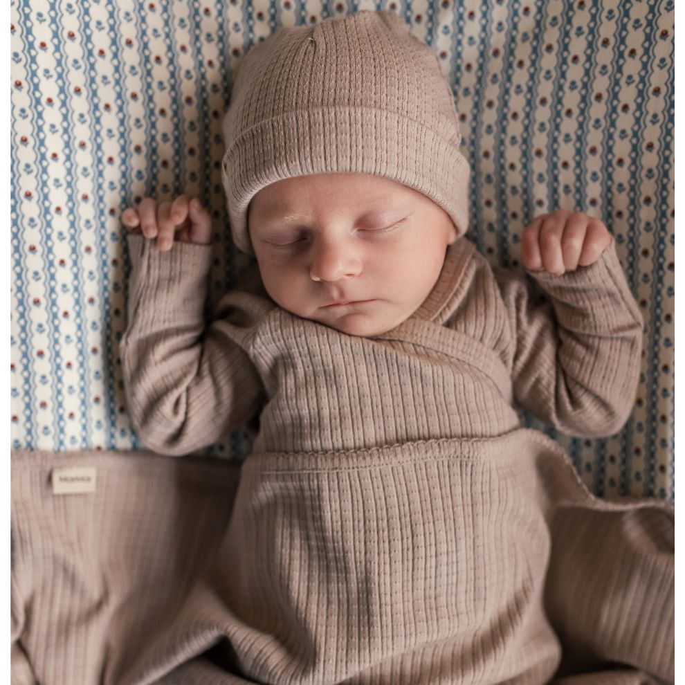 Overslag romper Belito - Biologisch katoen/modal - Soft beige - Marmar Copenhagen