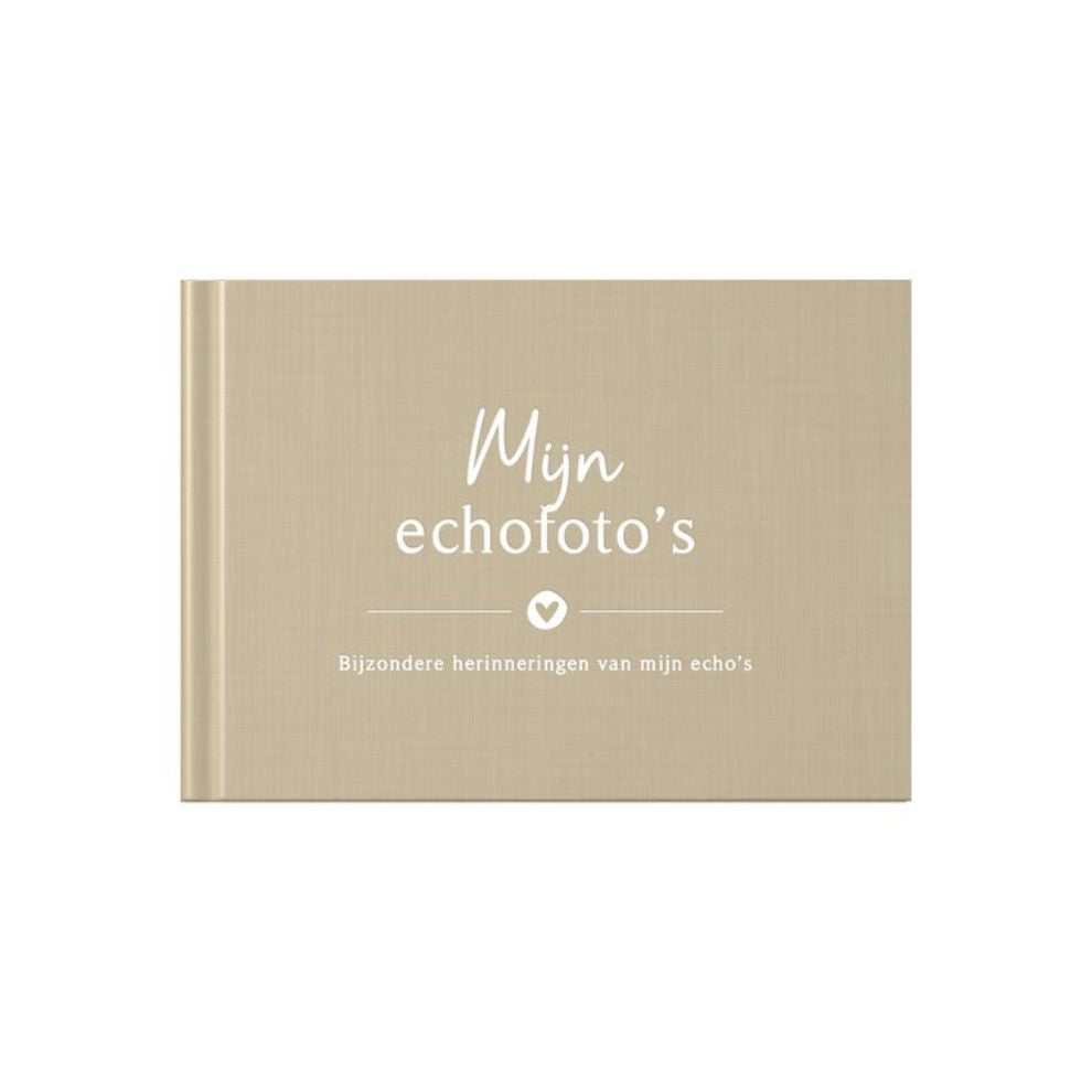 Baby invulboekje - Mijn echoboekje – Linnen Taupe - Fyllbooks