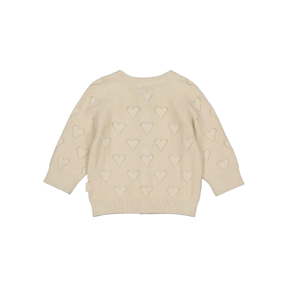 Gebreid vestje Leandra - Biologisch katoen - Light sand/beige - Levv