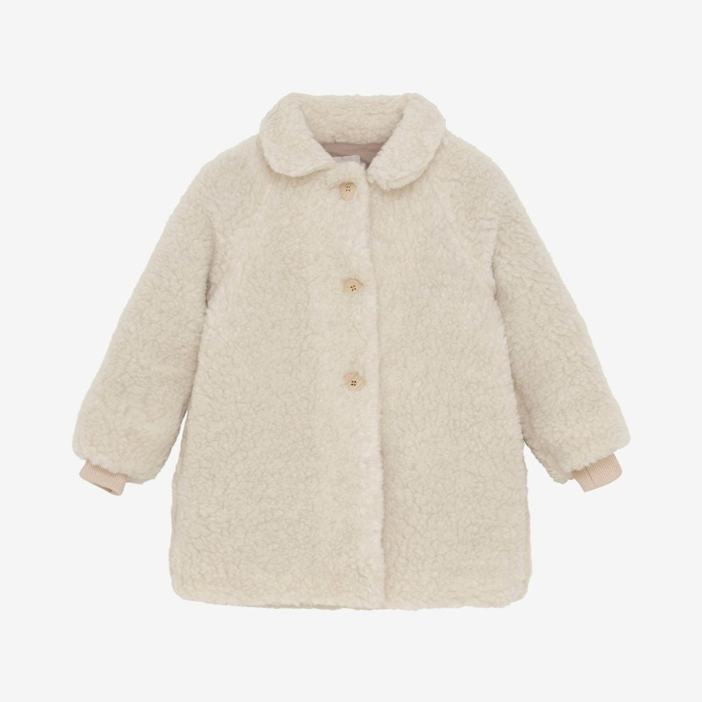 Teddy jas - Merino wol - Cement/beige - Huttelihut