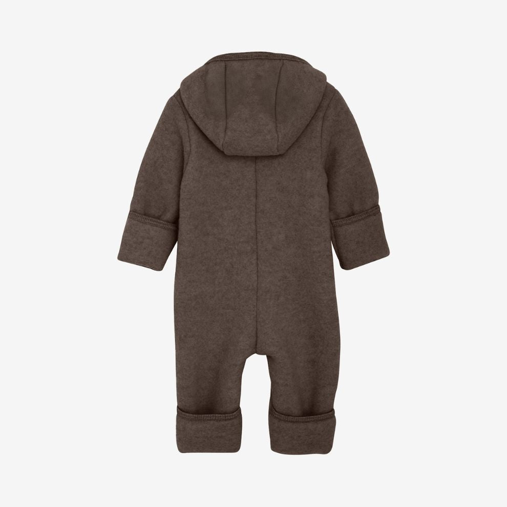 Buitenpak/jumpsuit - Merino wol fleece - Brown melange/bruin - Huttelihut