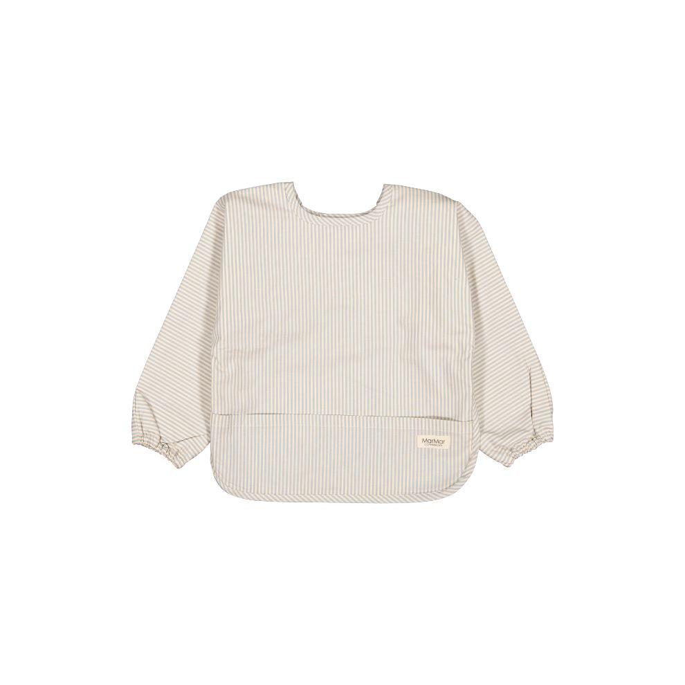 MarMar Copenhagen - Apron Longsleeve - Blue stripe - Slabbetje met lange mouwen