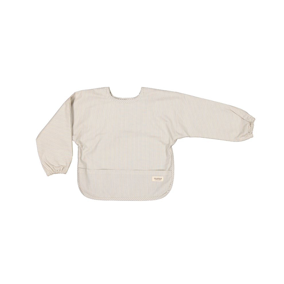MarMar Copenhagen - Apron Longsleeve - Blue stripe - Slabbetje met lange mouwen