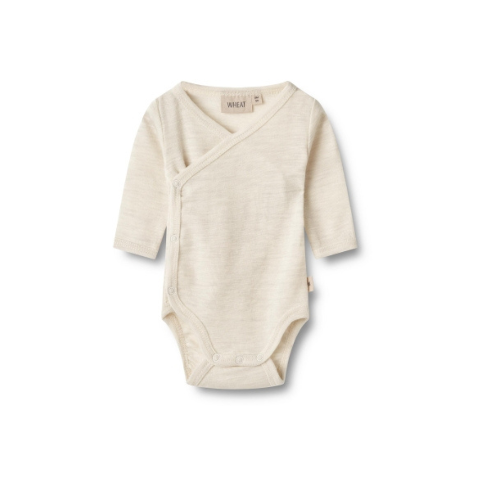 Overslag romper - Willow - Merino wol - Off white - Wheat
