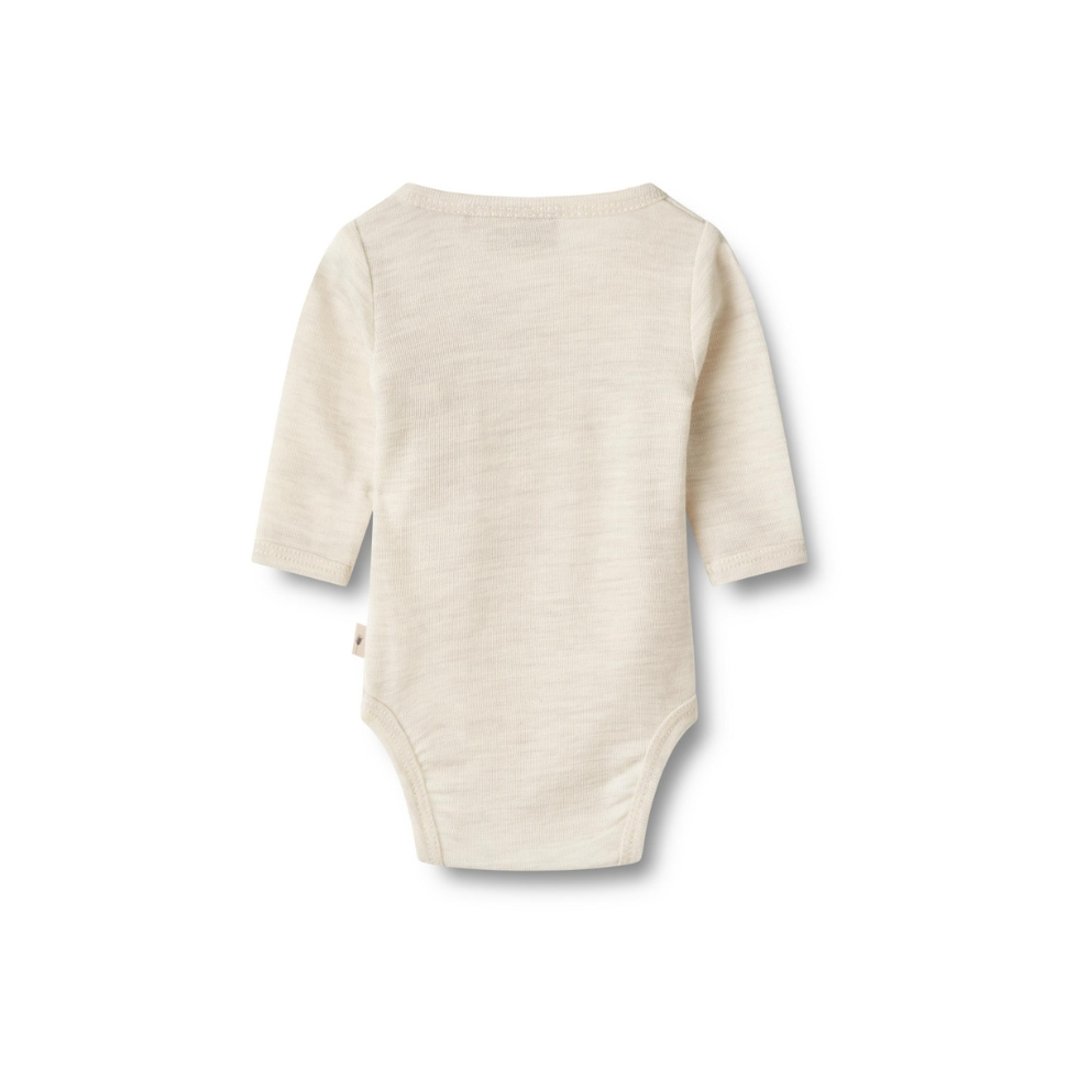 Overslag romper - Willow - Merino wol - Off white - Wheat