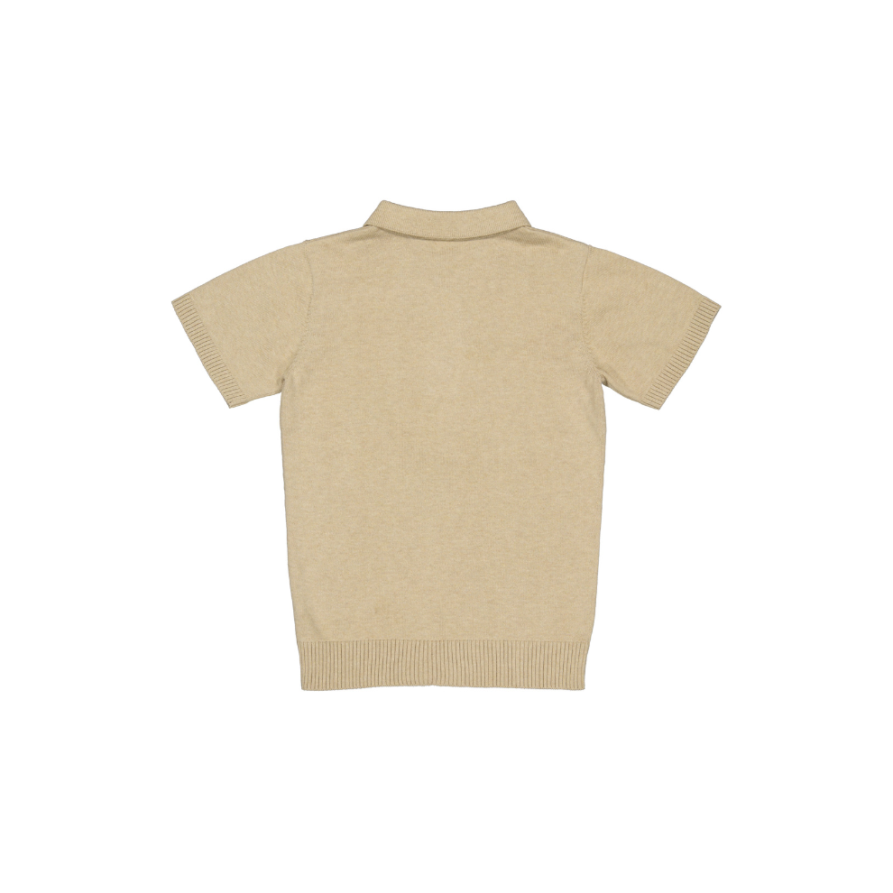 Fijngebreid poloshirt Benny - Katoen - Beige - Levv Labels