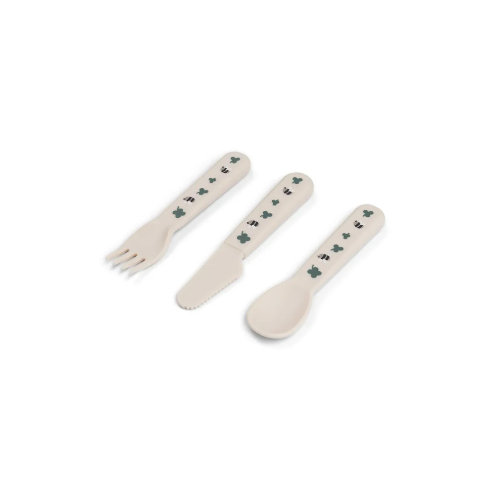 Bestekset - Foodie cutlery set - Tiny farm - Sand - Done by Deer