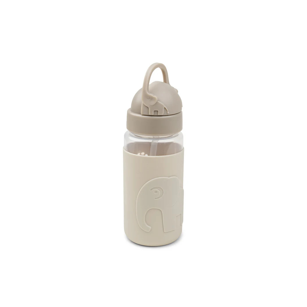 Drinkfles met rietje - Easy-grip straw bottle - Elphee - Sand - 350 ml - Done by Deer