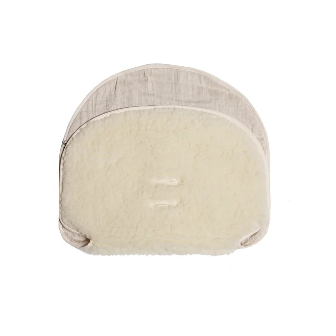 Alwero - Inleg natural dubbelzijdig wol/linnen - Maxi Cosy inleg - Wol en Linnen - gevouwen