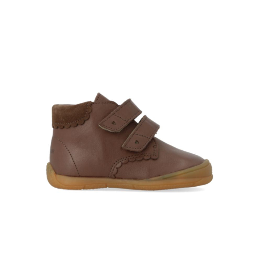 Eerste stapjes schoen hartjes - Leer - Dark taupe - Angulus zijkant