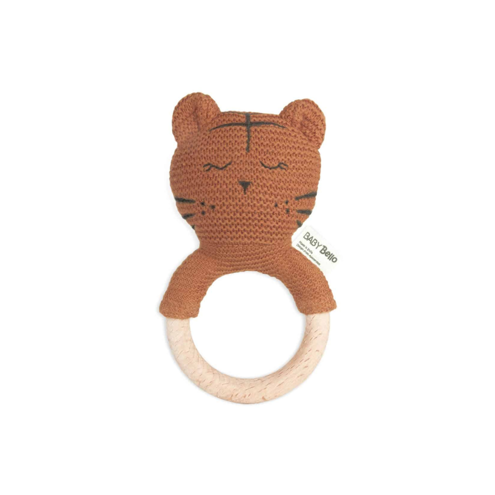 Rammelaar - Toby de Tijger - Biologisch katoen - Baby Bello voor