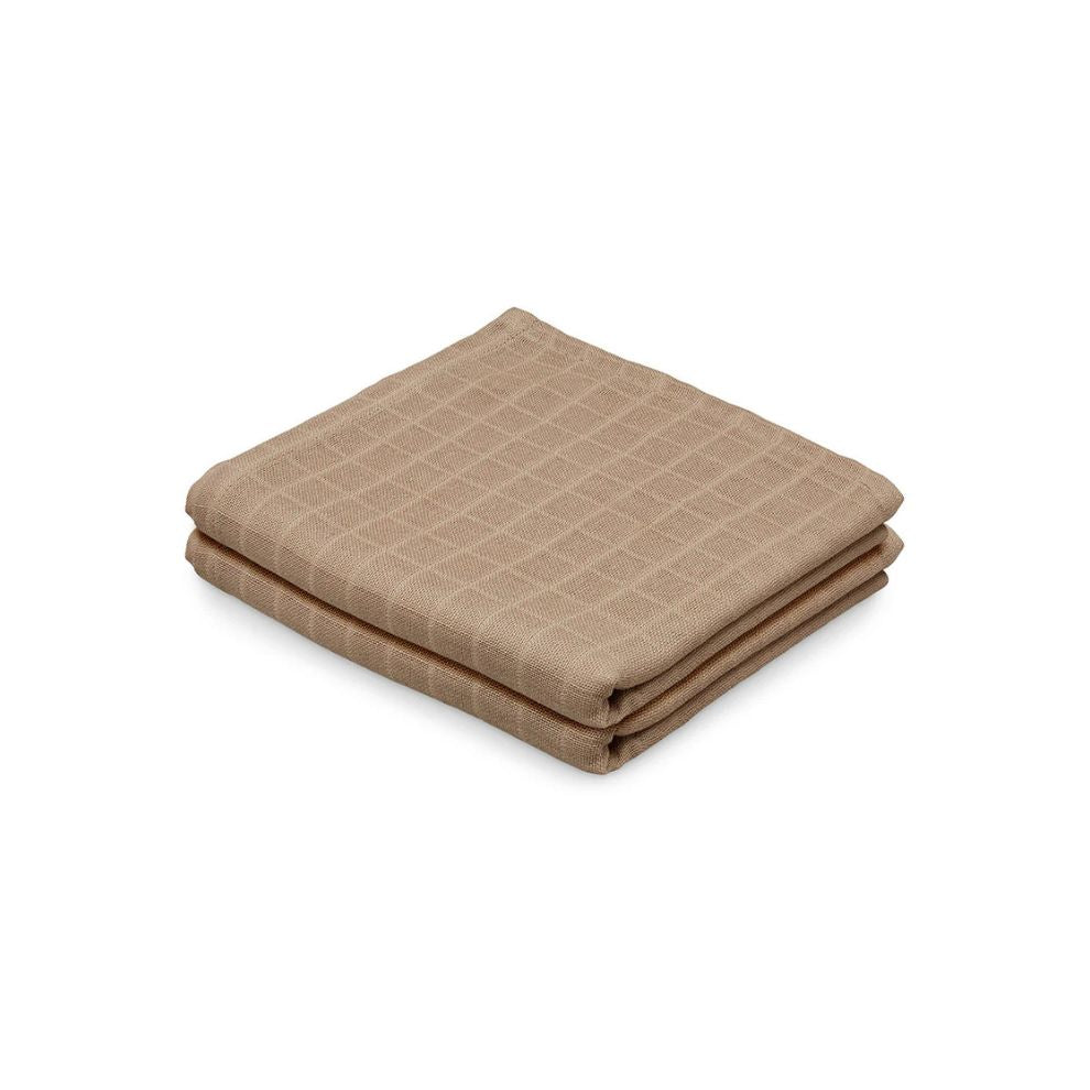 CamCam Copenhagen - Muslin Cloth (2-pack) - Hydrofiele doeken - GOTS camel