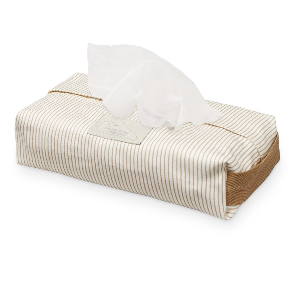 CamCam Copenhagen - Wet Wipe Cover Camel Stripe - Billendoekjes hoesje - GOTS - productfoto