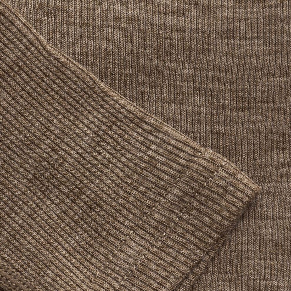 Top lange mouw - Merino wol - Cocoa Creme-bruin - CeLaVi close