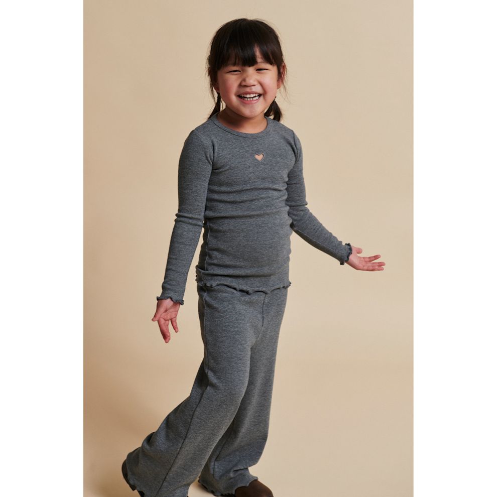 Modal rib broek - Wide fit - Modal katoen - Grijs - Copenhagen Colors kind