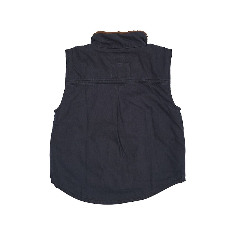Bodywarmer Twill - Biologisch katoen - Navy - Copenhagen Colors achter