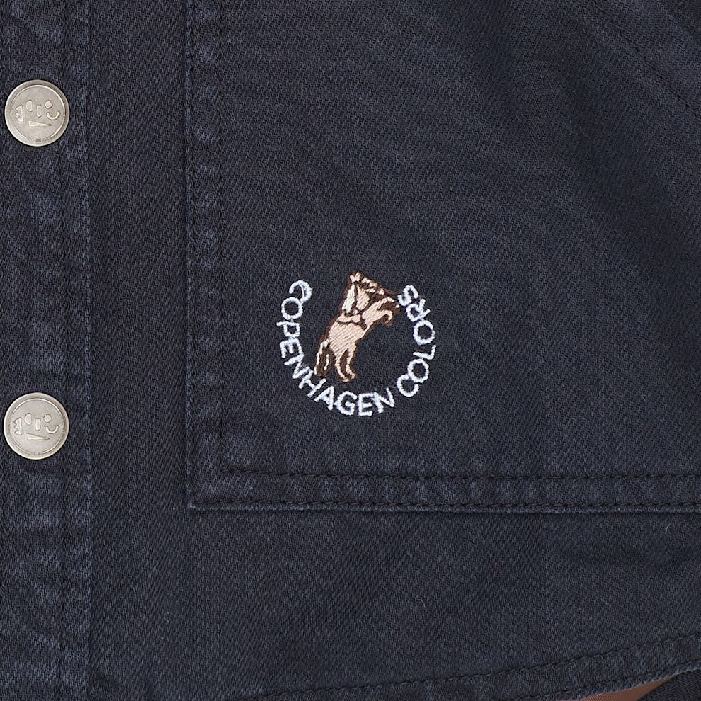 Bodywarmer Twill - Biologisch katoen - Navy - Copenhagen Colors close up