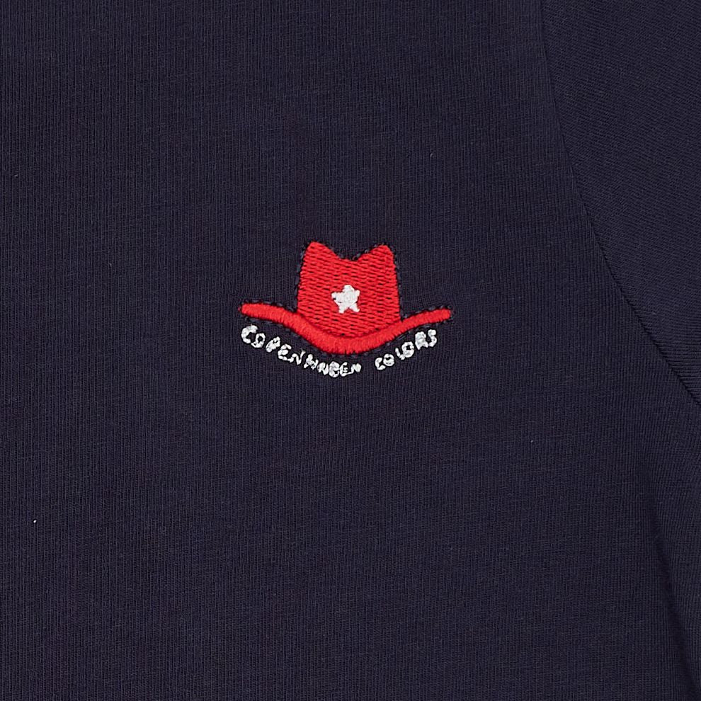 T-shirt cowboy - Biologisch katoen - Navy - Copenhagen Colors close up