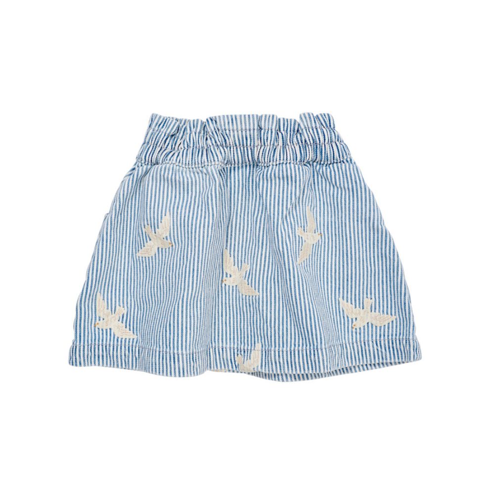 Spijkerrok gestreept - Biologisch katoen - Denim - Copenhagen Colors achter
