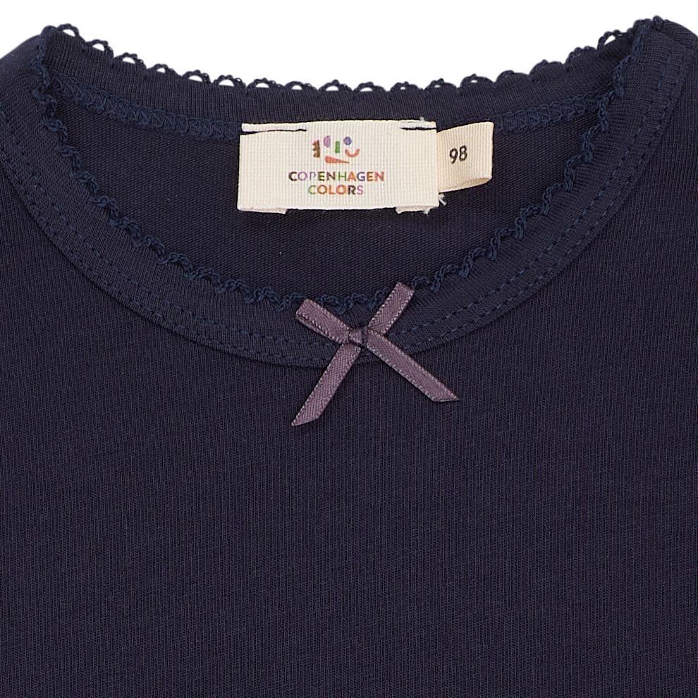 Top lange mouw - Biologisch katoen - Navy - Copenhagen Colors close up