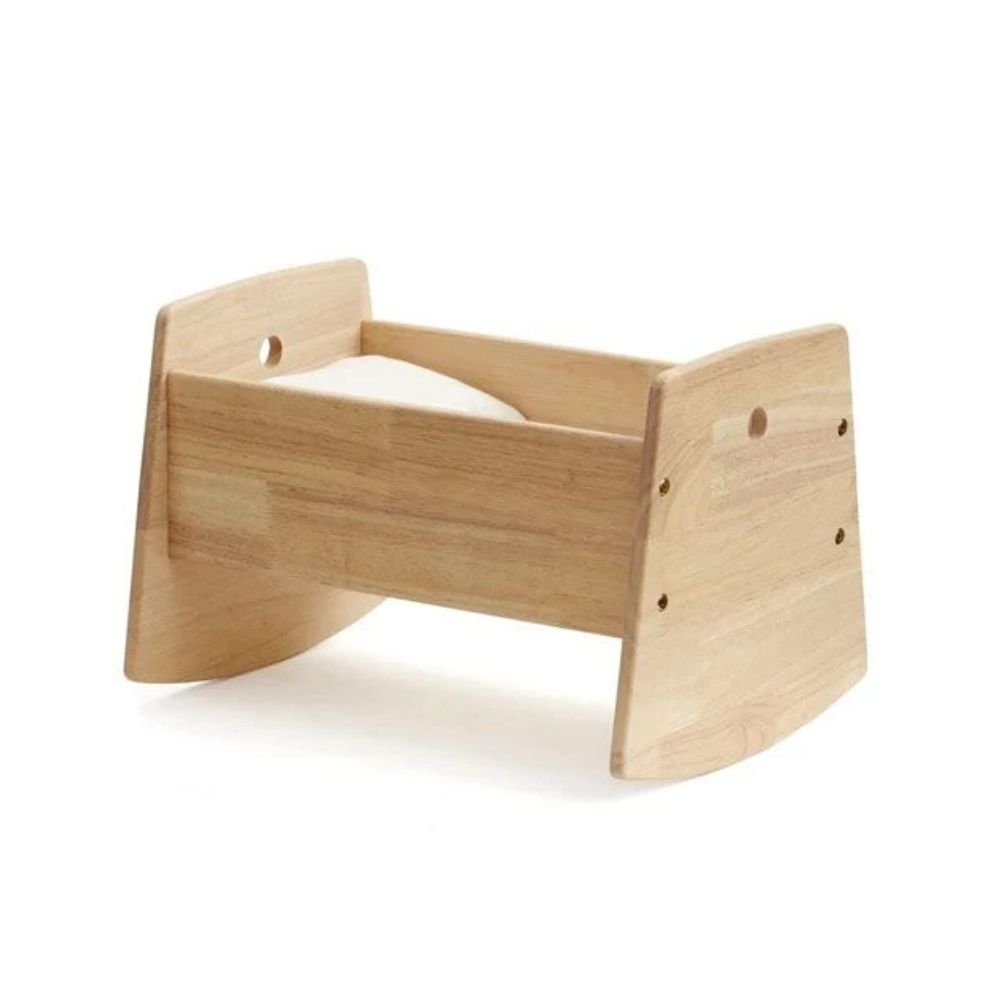 Kid´s Concept - Houten Speelgoed Schommel Poppenbedje - Inclusief beddengoed - Rubberhout product