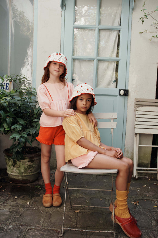 Badstof Kort Broekje β Short Volant β Rood/Coquelicot β Emile et Ida kids