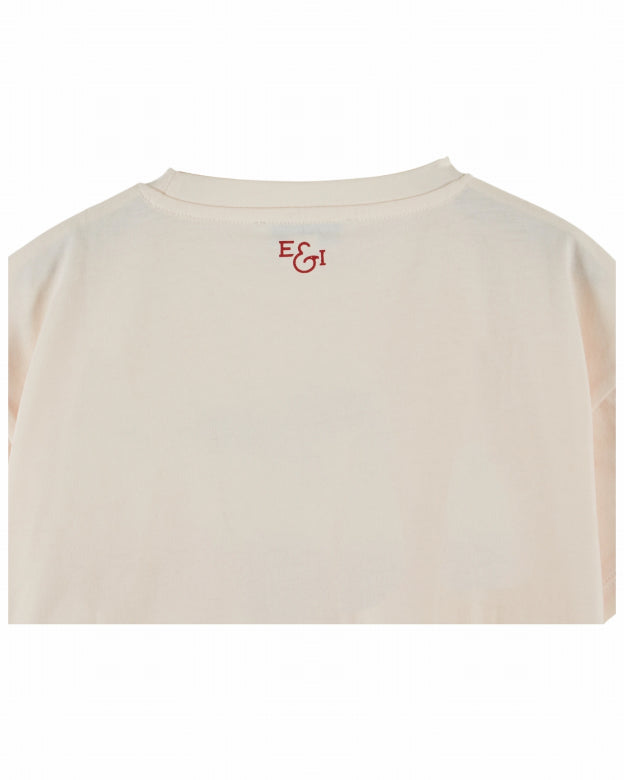 T-shirt Kersjes - Imprime Place Fruit - Biologisch katoen - Creme - Emile et Ida achter