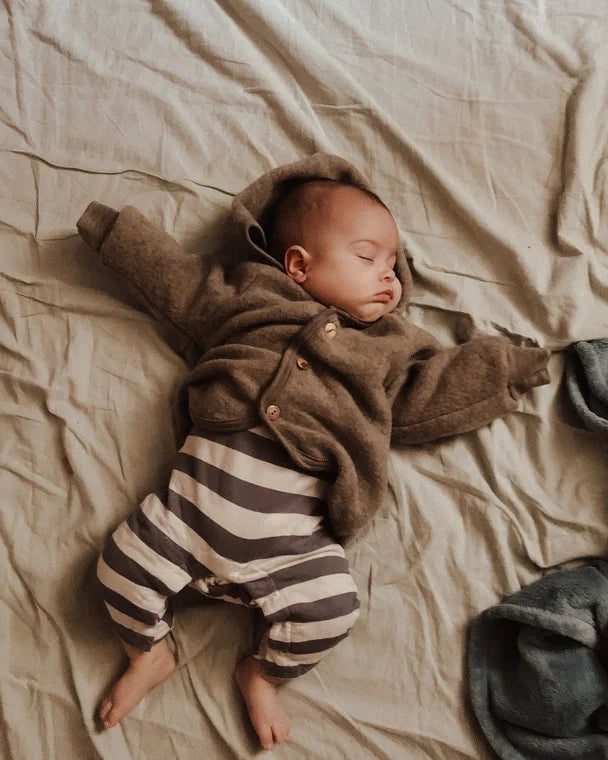 Jasje wol fleece - Bruin/Walnut - Engel Natur baby