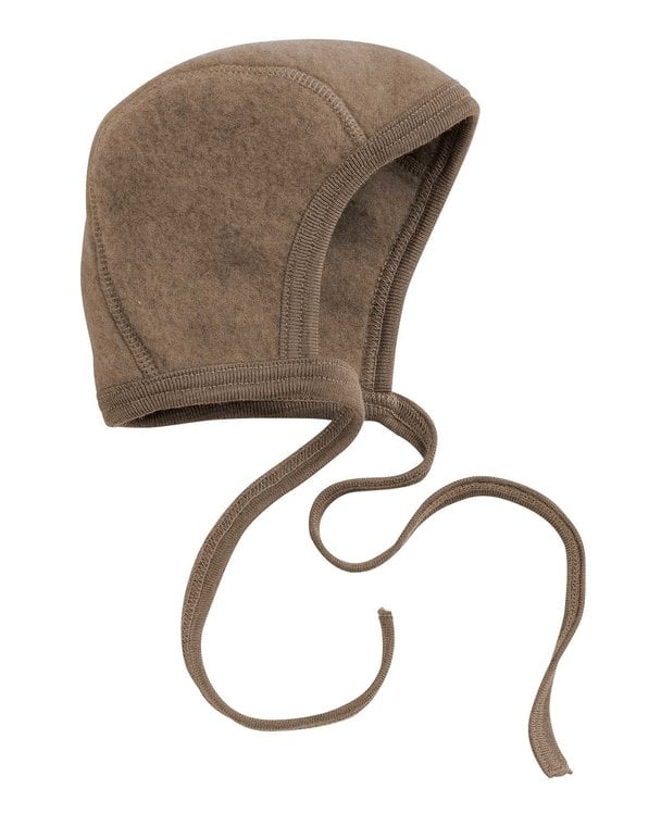 Strik mutsje wol fleece - Walnut/Bruin - Engel Natur
