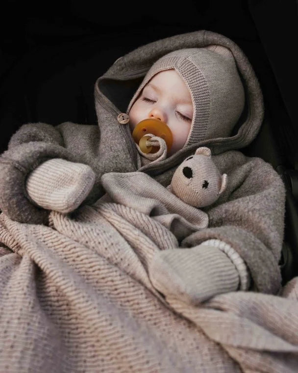 Buitenpak/jumpsuit - Wol fleece - Walnut/Walnoot - Engel Natur