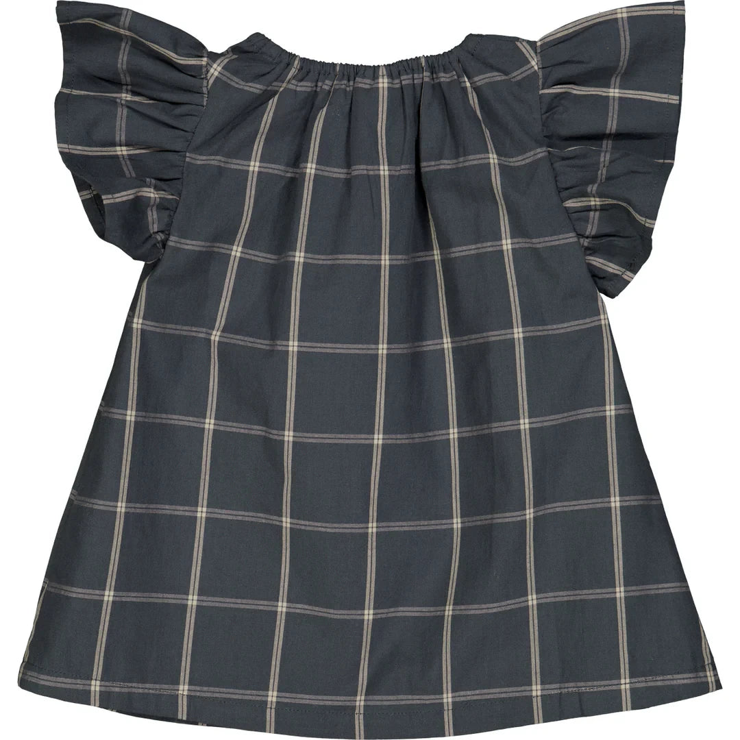 Muesli - Check s/s dress baby - Jurkje - 100% biologisch katoen