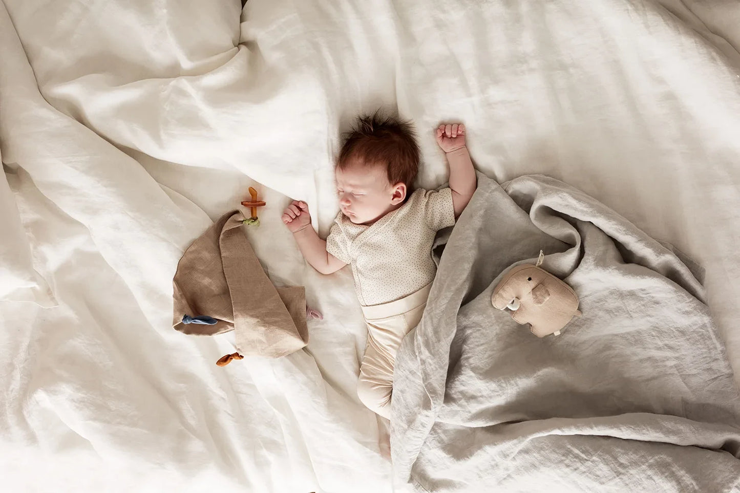Kid's Concept - Mammoet knuffel - Natuurlijk linnen