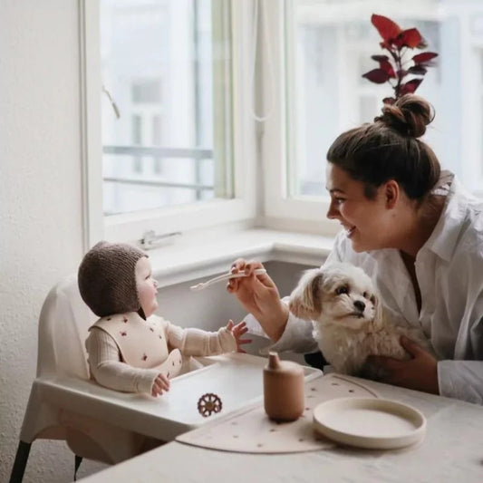 Mushie - Siliconen zuignap bord - 100% voedselveilig silicone