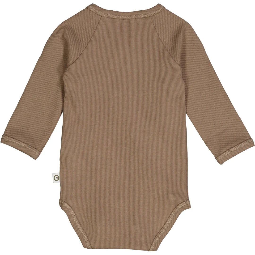 Muesli - Rib l/s body - Romper met lange mouwen - Bio katoen mix