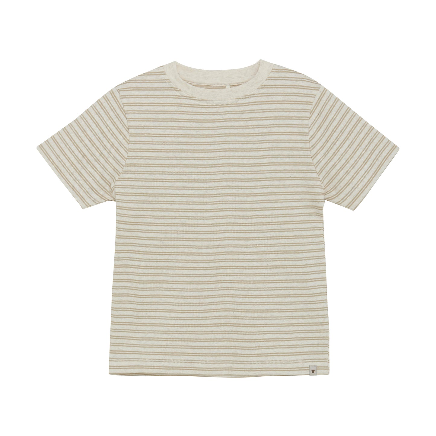 Huttelihut - T-Shirt SS Melange Rib - Sand stripe - gestreept Tshirt