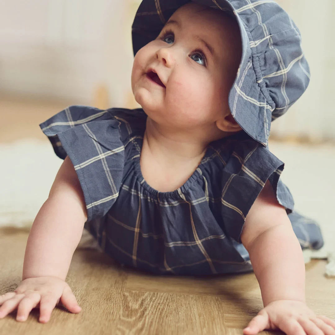 Muesli - Check s/s dress baby - Jurkje - 100% biologisch katoen