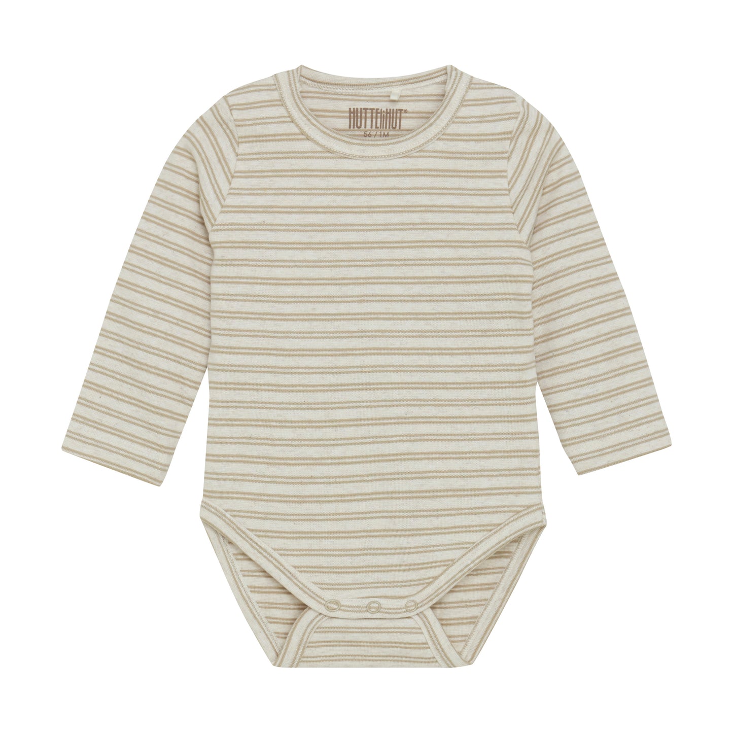 Huttelihut - Body LS Melange Rib - Romper met lange mouwen