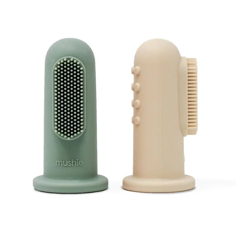 Mushie - Vinger Tandenborstel Baby - Voedselveilige siliconen