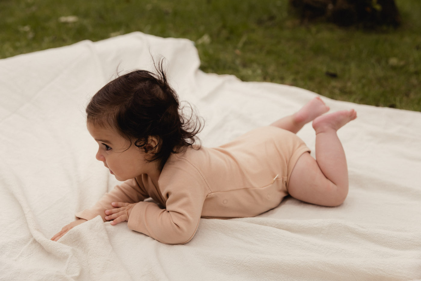 UAUA - Kimono onesie with long sleeve - Romper met lange mouwen - 100% pima katoen