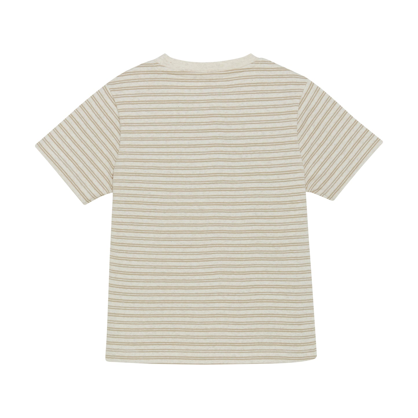 Huttelihut - T-Shirt SS Melange Rib - Sand stripe - gestreept Tshirt