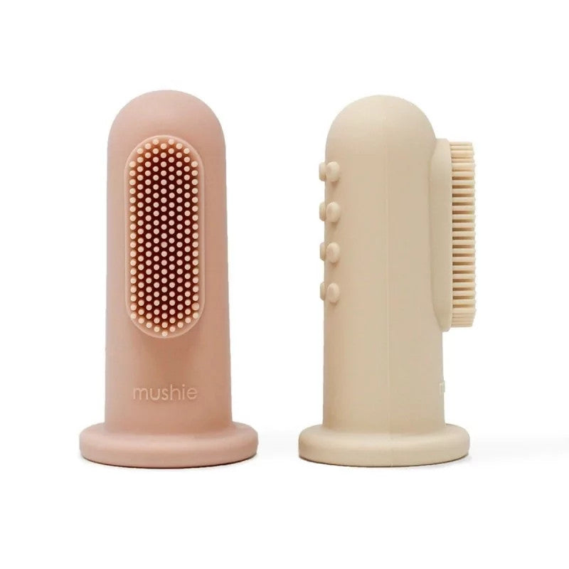 Mushie - Vinger Tandenborstel Baby - Voedselveilige siliconen