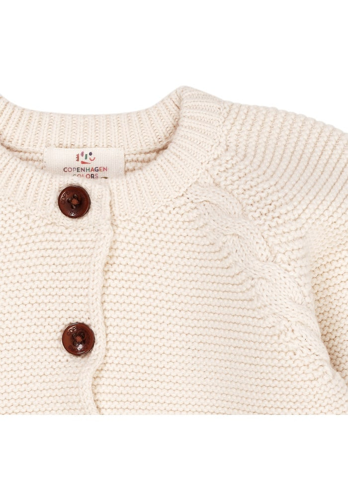 Copenhagen Colors - Classic Baby Cotton Cable Cardigan - Gebreid vestje - 100% biologisch katoen