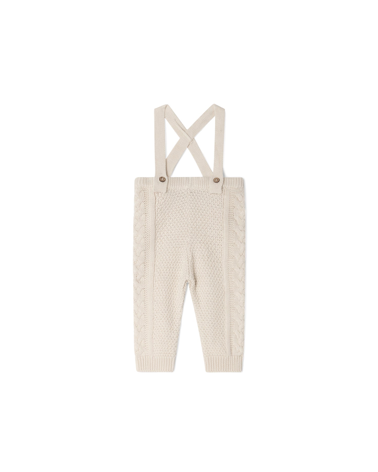 Garbo&Friends - Knitted cable trousers Ecru - Baby broekje - Biologisch katoen