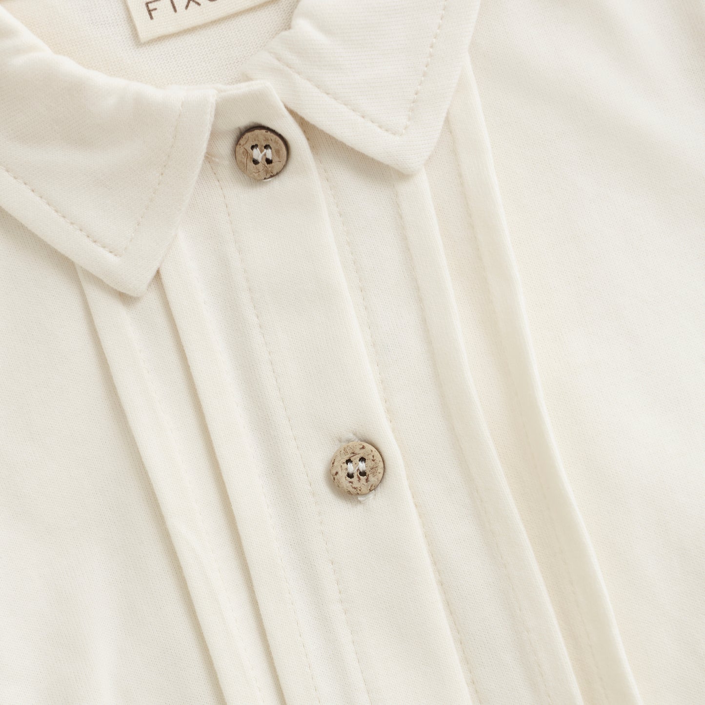 Fixoni - Body Shirt LS - Eggnogg - Romper - 100% katoen close up