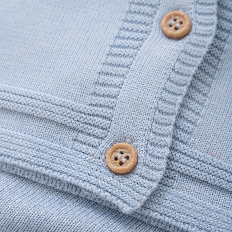 Vestje - Katoen - Blauw - Fixoni close up
