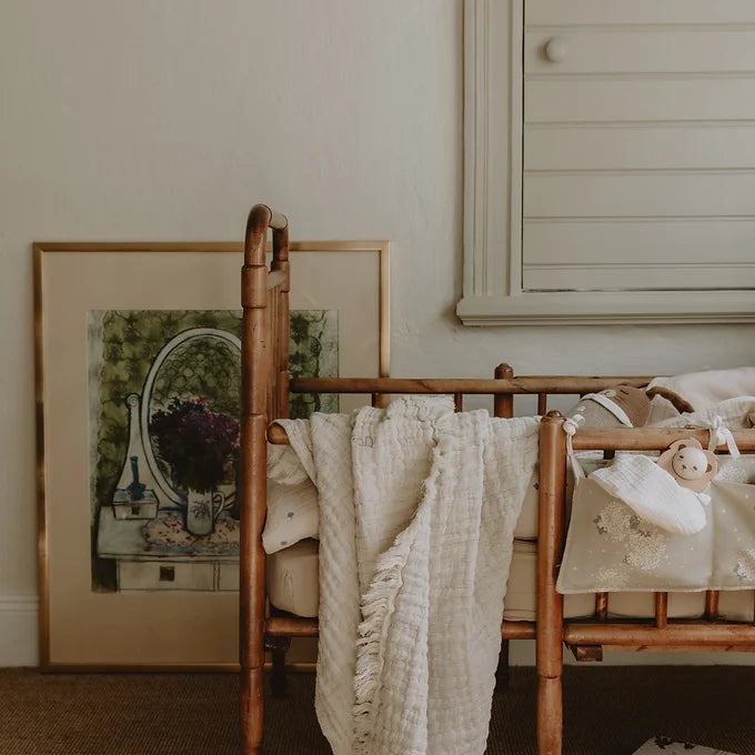 Garbo & Friends - Mellow Blanket - Deken - Linnen Katoen - op bed
