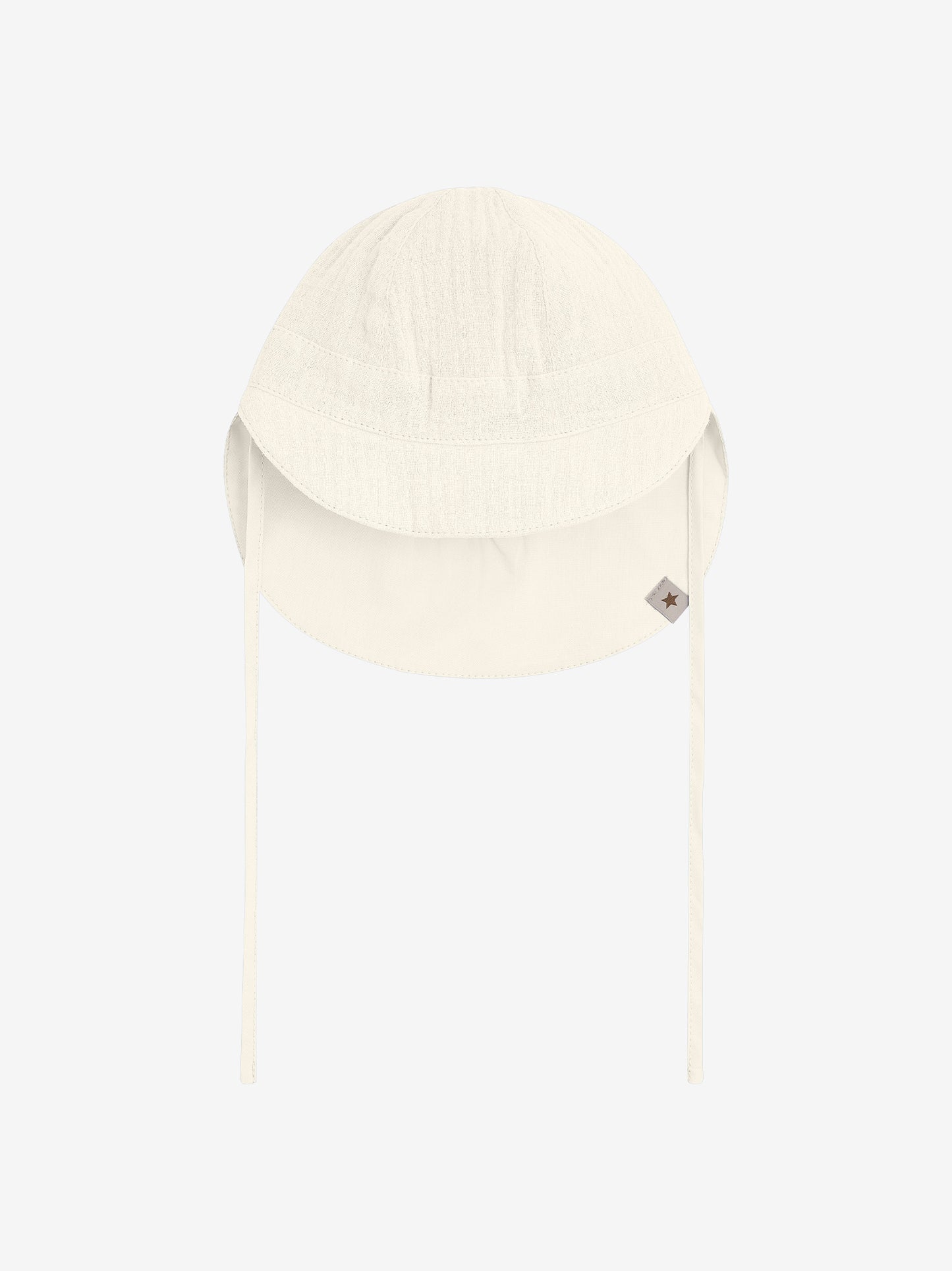 Zonnehoedje baby - Biologisch katoen/Mousseline - Wit/Antique White - Huttelihut voor