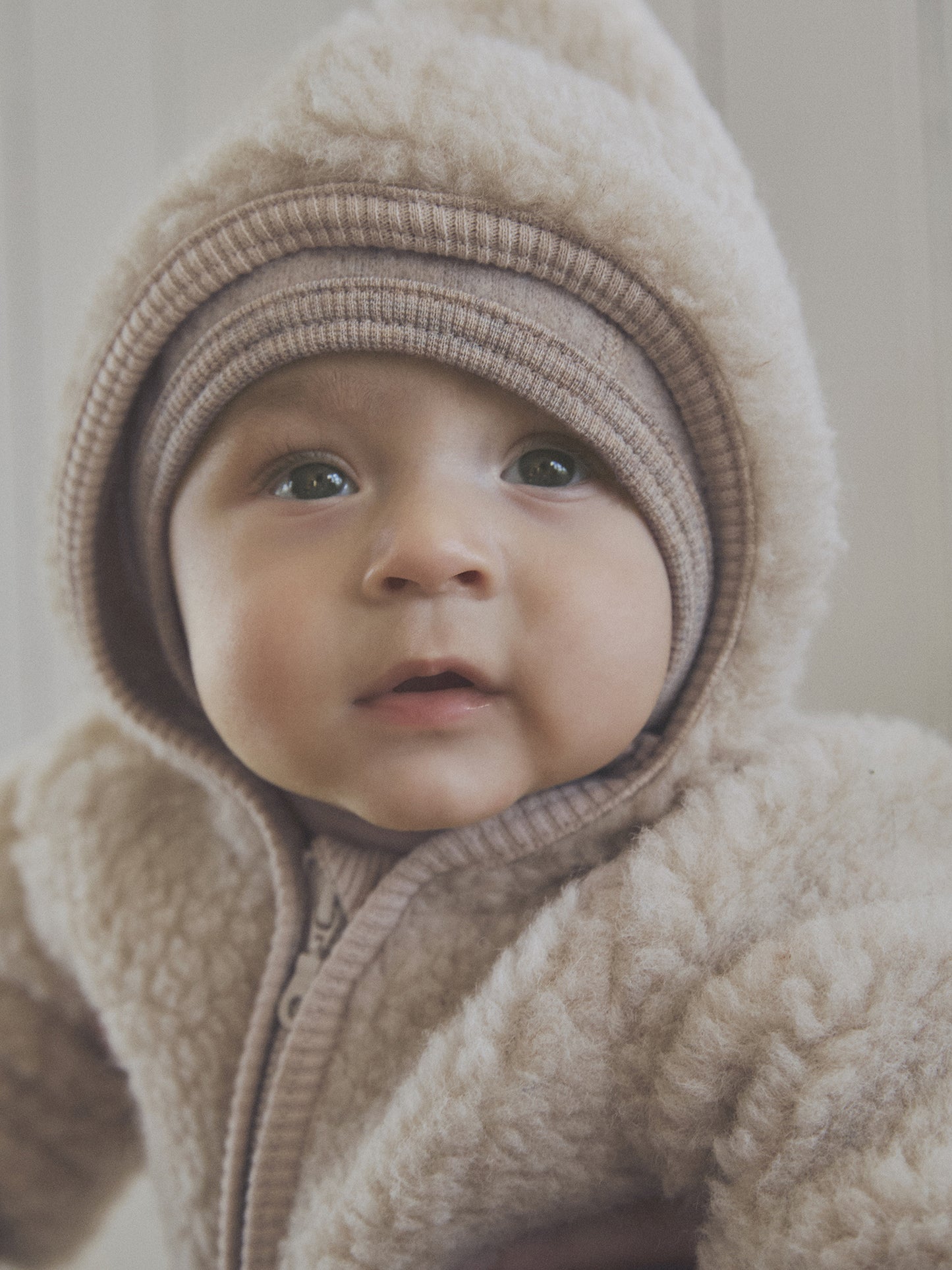 Teddy jasje Pixie - Wol - Cement/beige - Huttelihut kind