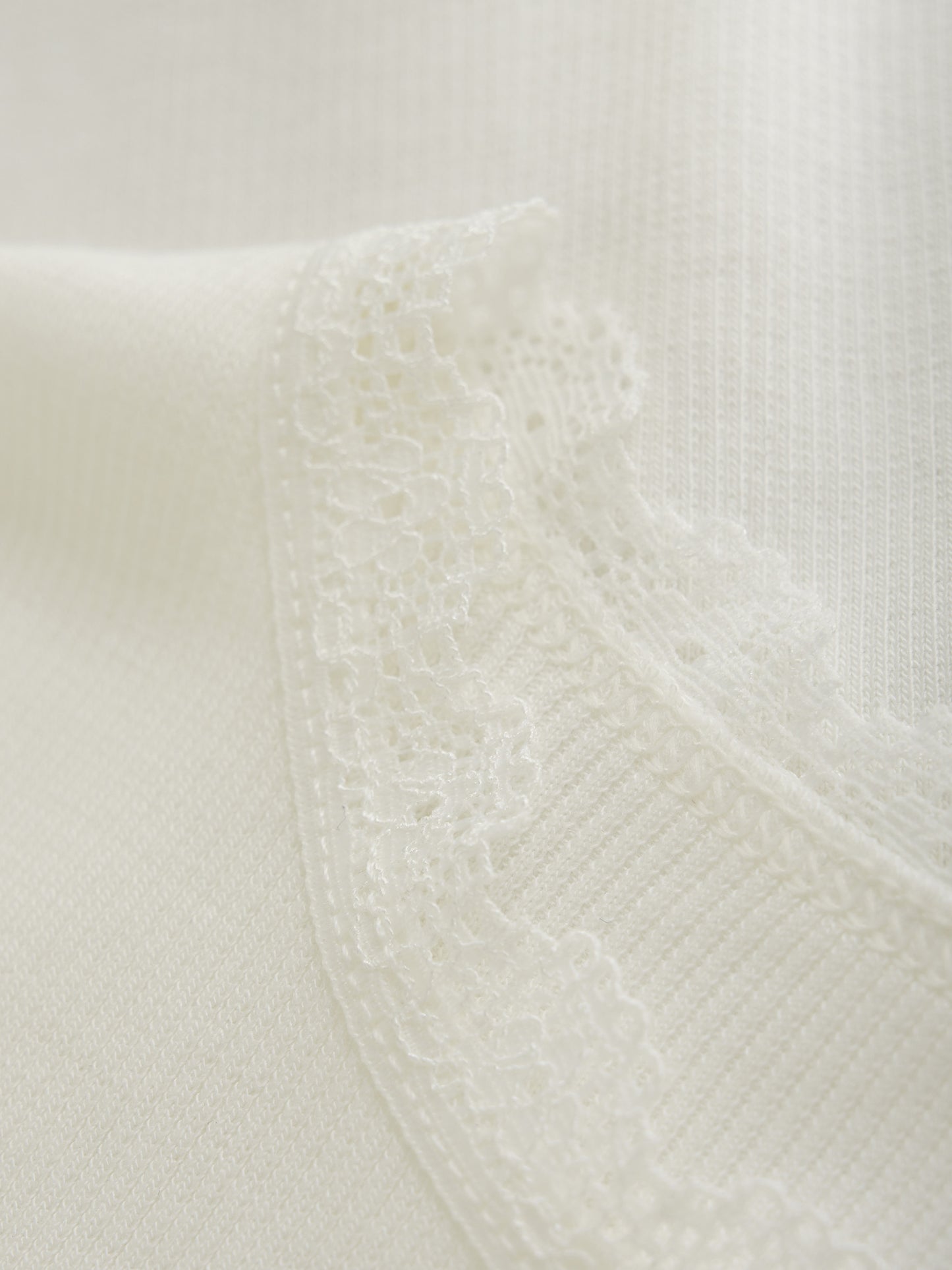 Top lange mouw - Modal katoen - Tofu/off white - Huttelihut close